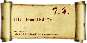 Tihi Hamilkár névjegykártya